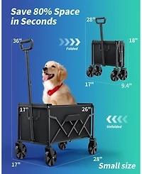 Gnuadz Collapsible Wagon Foldable Dog Cart Utility Shopping camping