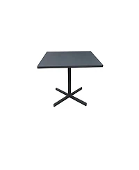 HomeRoots 32" Square Aluminum Pedestal Base Dining Table