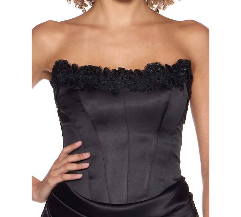Alex & Sophia Juniors Satin Dress