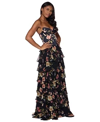 Alex & Sophia Juniors Sweetheart-Neck Dress