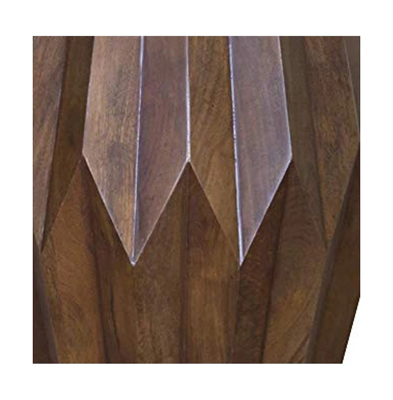 HomeRoots 23" Solid Wood Drum End Table
