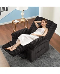 homfan Manual Recliner Chair with Pillow Top Arms, Side Pocket, 330 lb Capacity