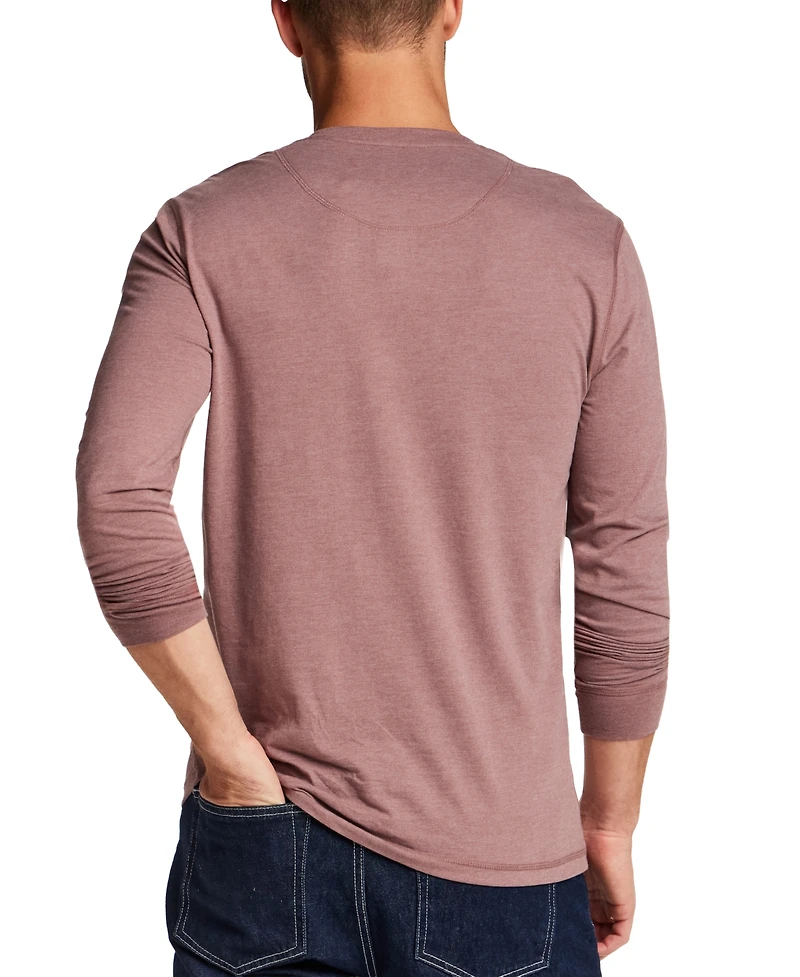 Weatherproof Vintage Men's Long-Sleeve Jersey Henley Shirt
