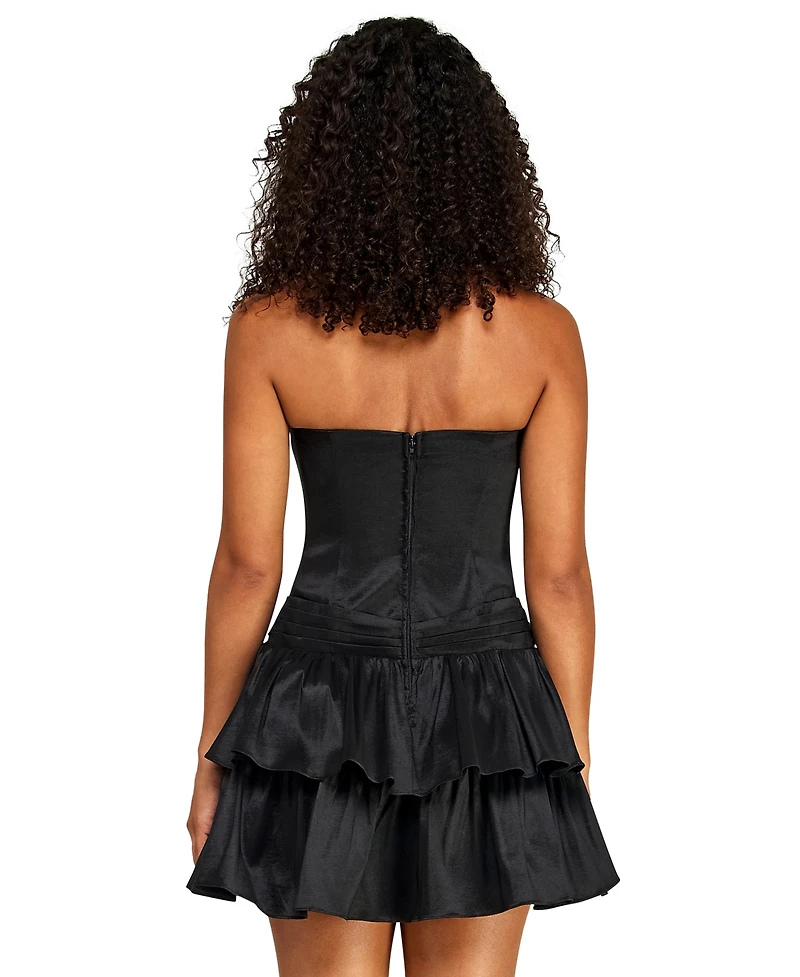 Alex & Sophia Juniors Strapless Dress
