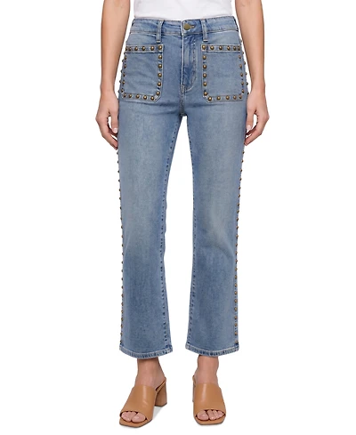 Liverpool Los Angeles Women's Studded Hannah Mid-Rise Flare Jeans
