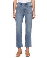 Liverpool Los Angeles Women's Studded Hannah Mid-Rise Flare Jeans