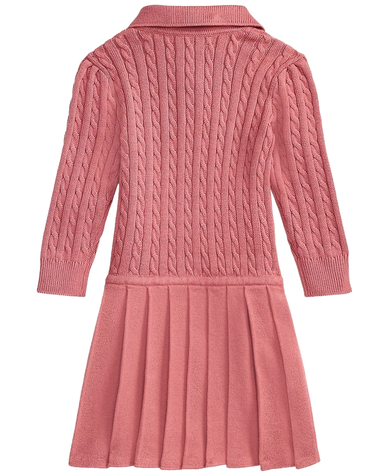 Polo Ralph Lauren Baby Girls' Long-Sleeve Mini-Cable Sweater Dress