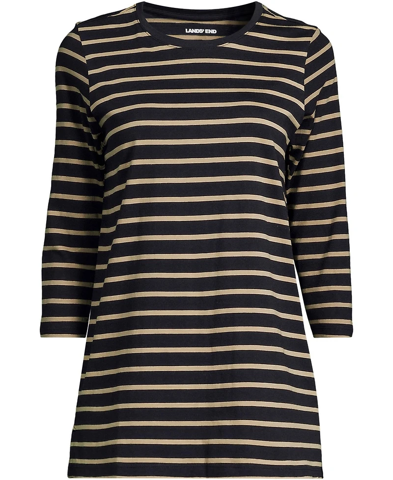 Lands' End Plus 3/4 Sleeve Cotton Supima Tunic