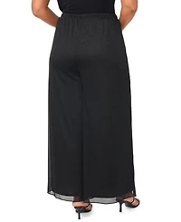 Msk Plus Sparkle Mesh Mid-Rise Pull-On Pants