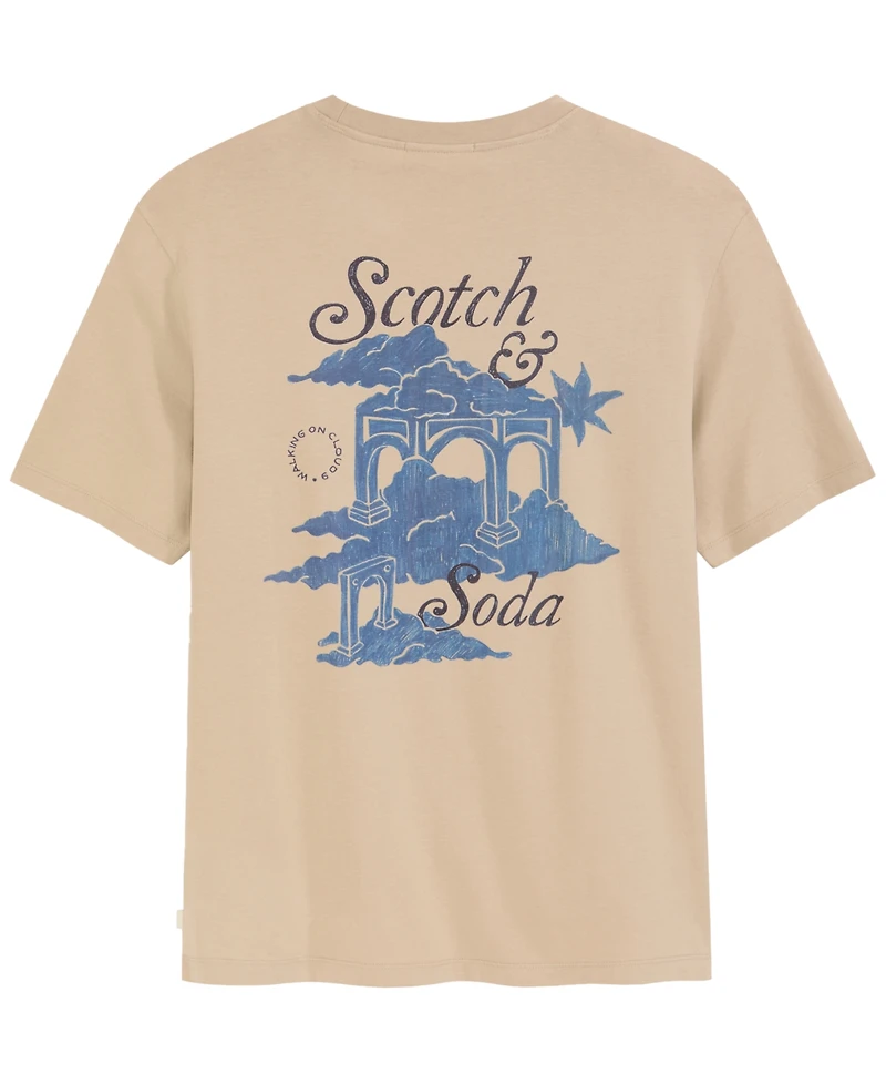 Scotch & Soda Men's Graphic Artwork Crewneck T-Shirt