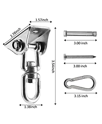 Piscifun 360 Rotate Heavy Duty 1000 Lb Stainless Steel Hammock Hanging Kit Indoor Outdoor