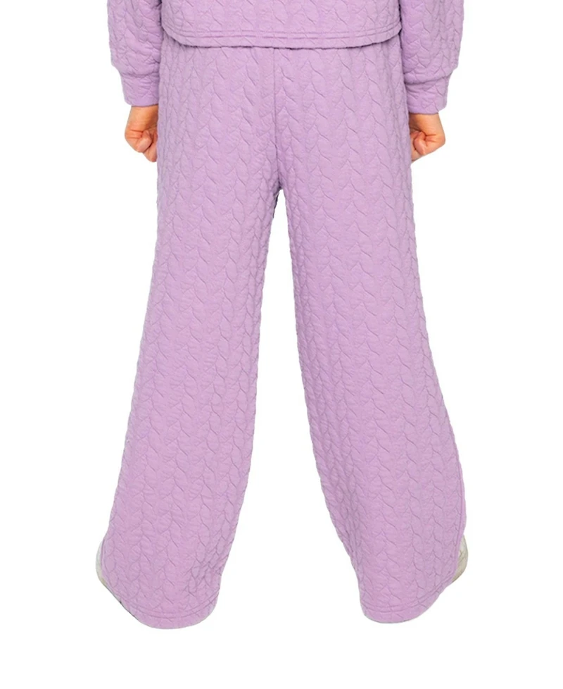 Deux par Toddler Girls 2T-5T Wide Leg Jacquard Pants