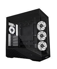 Lian-Li V100 Tempered-Glass Mid-Tower Argb Lighting Atx Case [Compatible with Itx, M-atx, Atx, E-atx Motherboards]