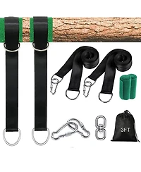 Piscifun Tree Swing Hammock Straps Kit Heavy Duty Lock Carabiner Hooks Tree Protector Easy Installation Universal Hanging Straps