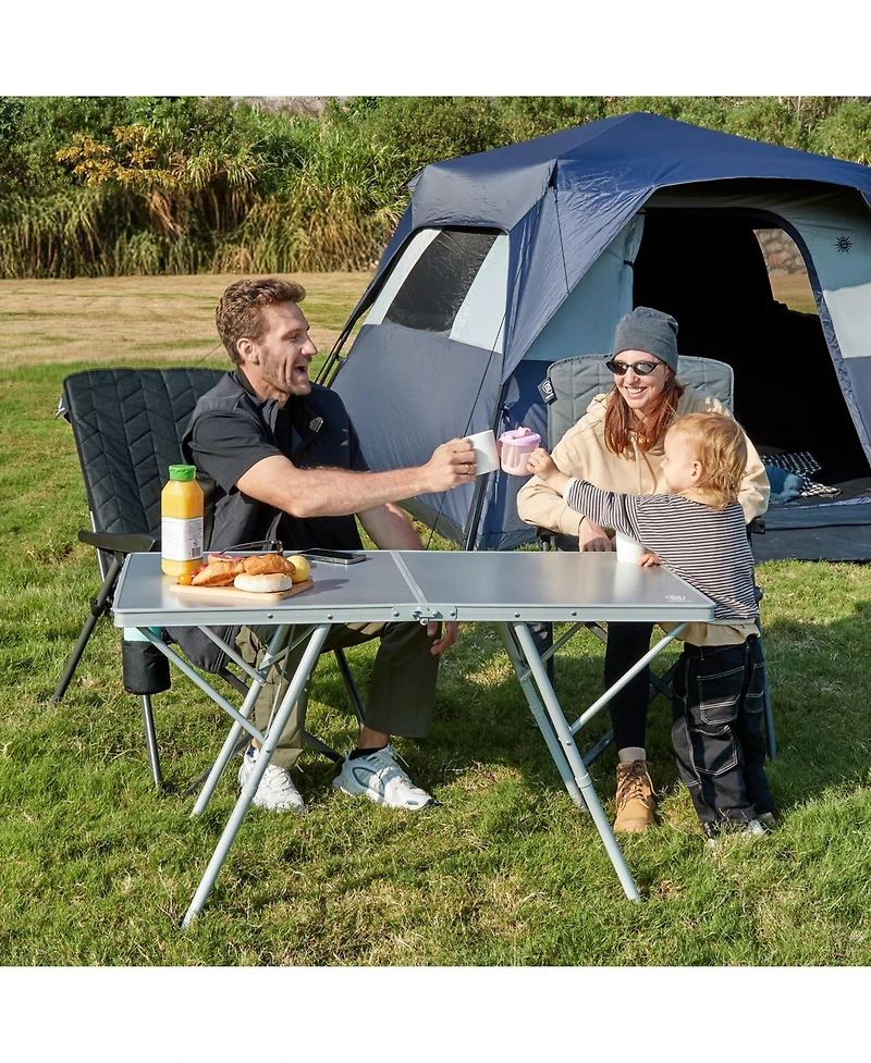Piscifun Camping Table Fold Up Lightweight Portable Roll Aluminum Carry Bag Outdoor