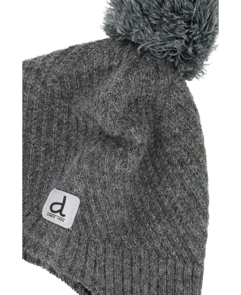Deux par Deux Little and Big Unisex 5-16 Years Winter Peruvian Knit Hat with Pompom Cool
