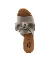 Spring Step Ellyn-Woven Women's Wedge with Suede Upper