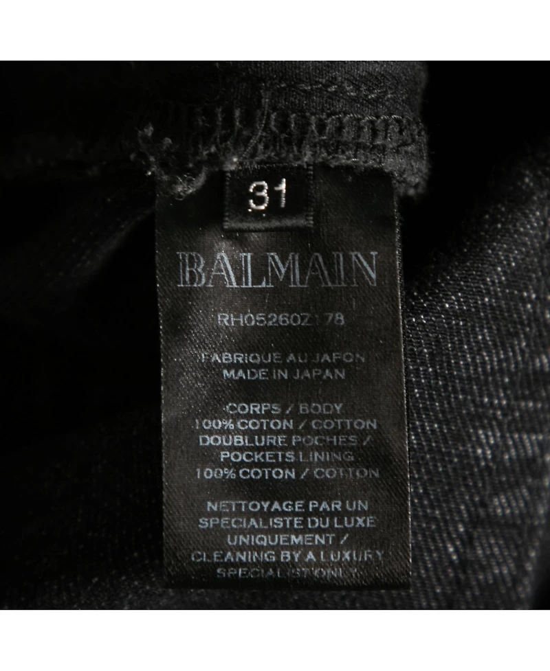Pre-Owned Balmain Men's Distressed Denim Shorts