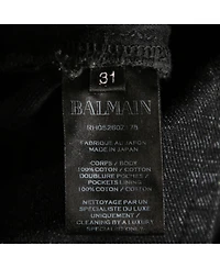 Pre-Owned Balmain Men's Distressed Denim Shorts