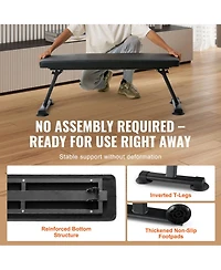 Sevorley Foldable Flat Weight Bench for Home Gym, 1000 lb Capacity