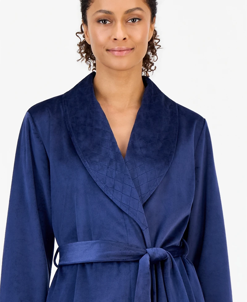 Charter Club Women's Plush Velour Long-Sleeve Robe, Macy's Exclusive