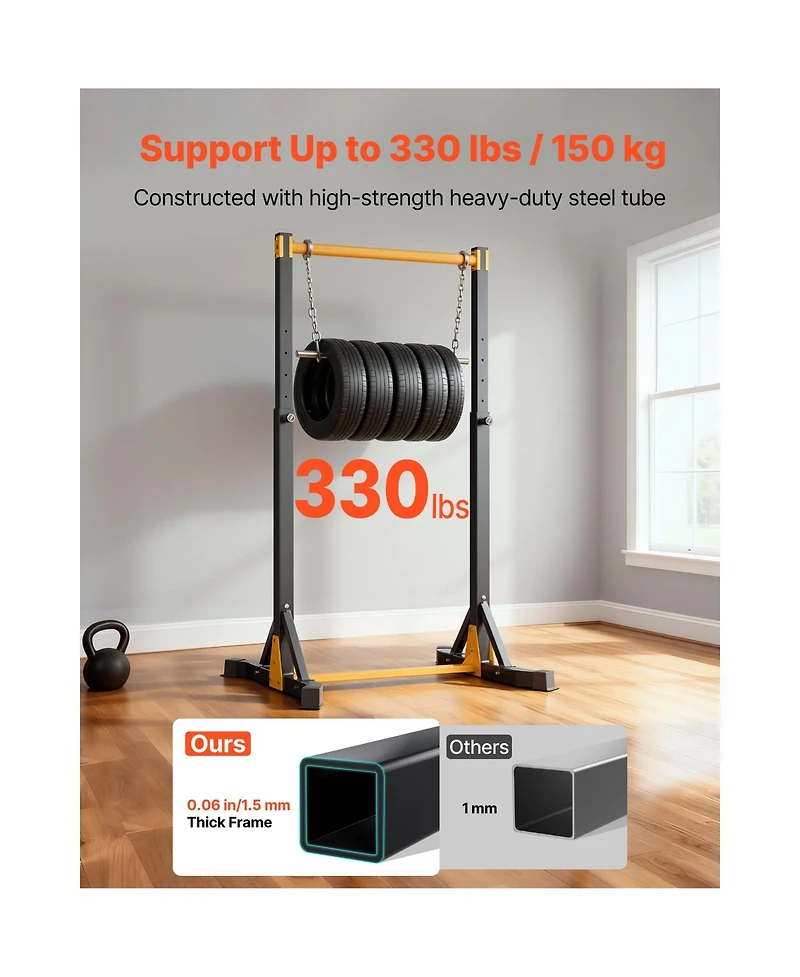 Sevorley Free Standing Pull Up Bar Station, Adjustable Pull-Up Tower, 330 lbs Capacity