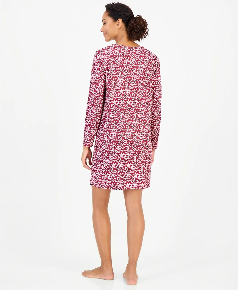 Charter Club Women's Long Sleeve Soft Knit Sleepshirt, Macy's Exclusive