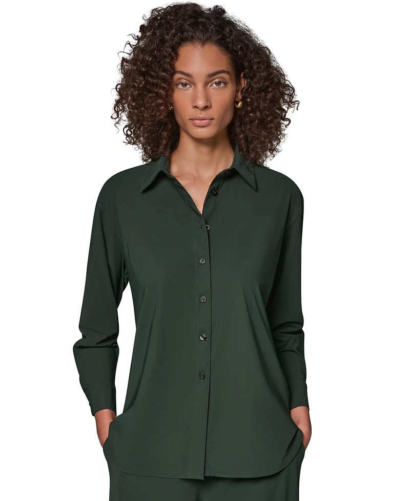 Donna Karan Weekend Women's Long-Sleeve Button-Front Top