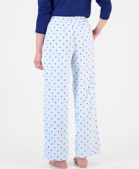 Charter Club Women's Printed Fleece Pajama Pants, Created for Macy's