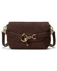 Lauren Ralph Lauren Crocodile Embossed Blaike Mini Leather Crossbody Handbag