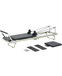 Sevorley Foldable Pilates Reformer with Dual Spring and Cord Resistance, 400 lb Capacity