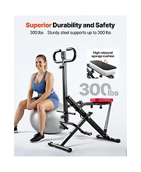 Sevorley Foldable Deep Squat Machine with 3 Resistance Bands, 300 lb Capacity