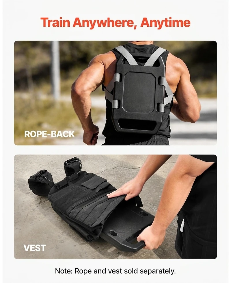 Sevorley 45 lb Cast Iron Ruck Plate, Weight Plate with Handle for Rucking