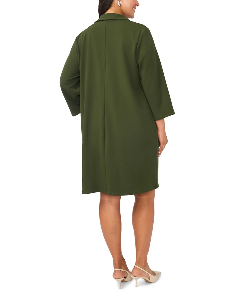 Msk Plus Collared Neck Shift Dress