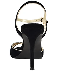 Guess Women's Chaylen Suede Ankle Charms Stiletto Dress Sandals