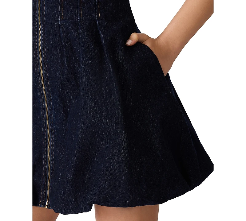 Steve Madden Women's Dyanne Collared Short-Sleeve Bubble Dress