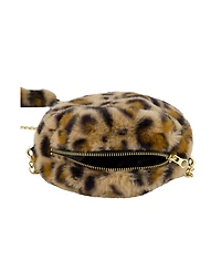 Deux par Deux Little and Big Girl Faux Fur Shoulder Bag Leopard Print