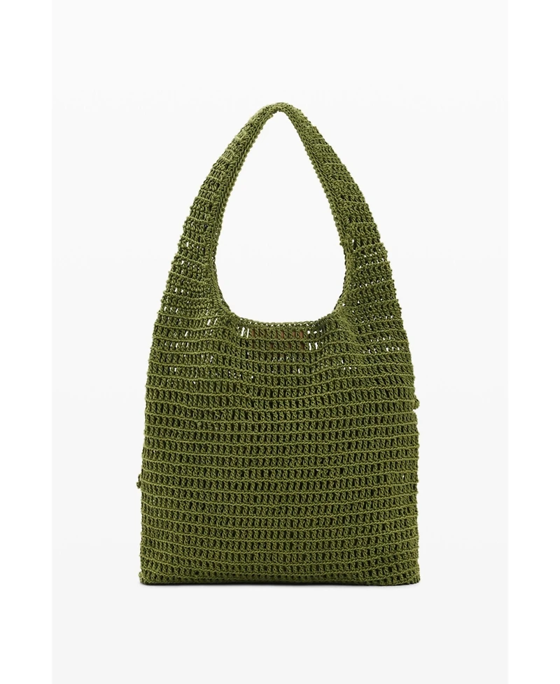 Desigual Women's Crochet Bag with Flowers