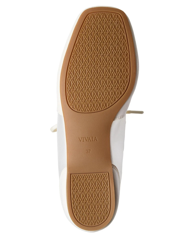 Vivaia Women's Ciara Square-Toe Organza Sneakerinas