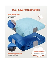 Sevorley Kids Sensory Crash Pad, 5 x 5 ft Foam Landing Mat with Washable Cover
