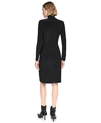 Dkny Women's Short Bubble Sleeve V-Neck Fit and Flare Dress