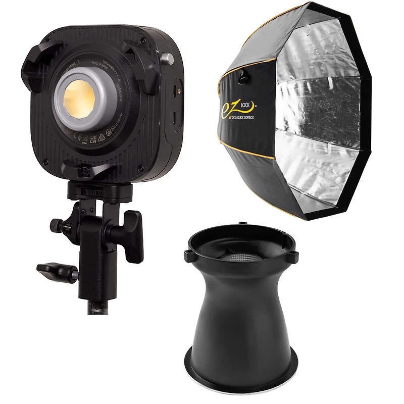 amaran Halo Bi-Color Cob Led Light, Bundle with Softbox and Reflector