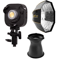 amaran Halo Bi-Color Cob Led Light, Bundle with Softbox and Reflector