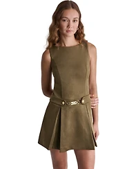 Bcbg Women's Suede Drop Waistband Mini Dress