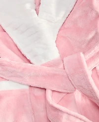 Charter Club Women's Long Plush Fleece-Trim Robe, Created for Macy's