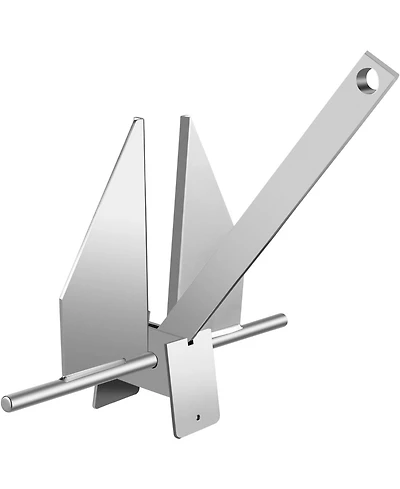 Sevorley Fluke Style Boat Anchor Kit, 13 lb Galvanized Steel Anchor with Chain, Rope and Shackles for 20-32 feet Boats