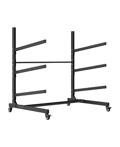 Sevorley Rolling Kayak Storage Rack for 3 Kayaks, Freestanding Steel Stand with Lockable Wheels, 200 lb Capacity