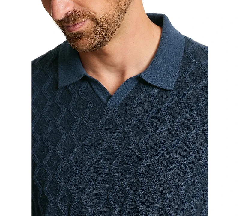 Tommy Bahama Men's Textured Johnny Collar Polo Shirt