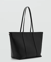 Mango Women's Double Handle Shopper Bag