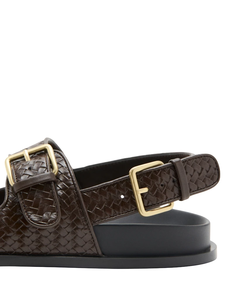 Mango Women's Buckles Braided Sandals